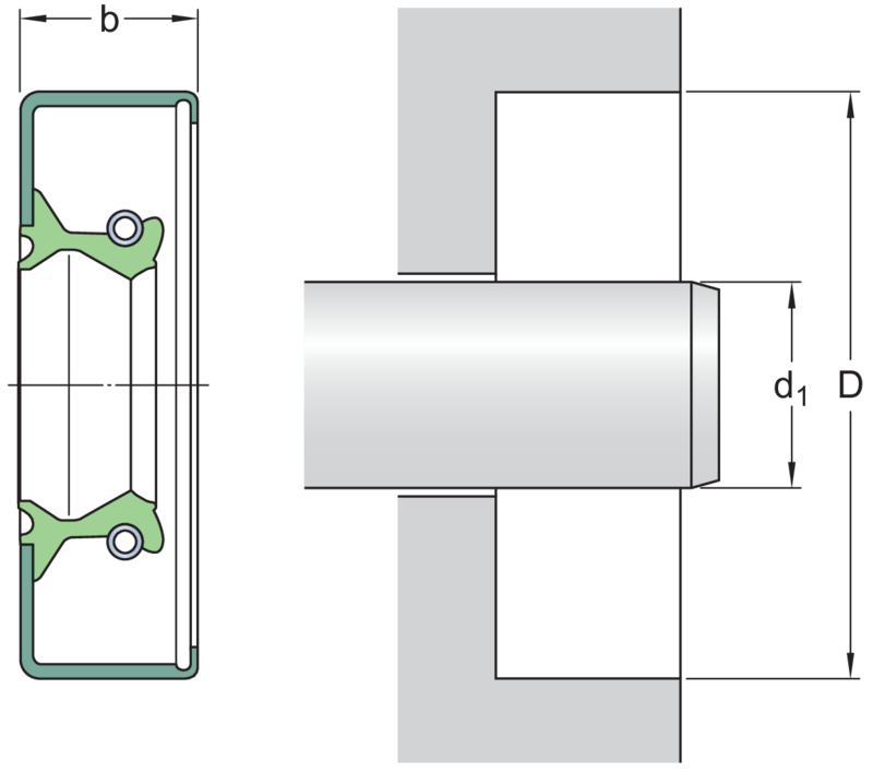 13676 | Joint d'étanchéité, double armature métallique, lèvre SKF Wave