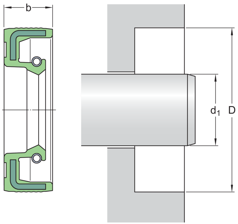 30X47X8 HMS5 RG | Joint d'étanchéité avec lèvre d'étanchéité unique SKF